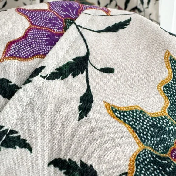 Isabel Marant "Gubaia" floral-print cropped tapered cotton trousers, size 36 - Picture 10 of 13